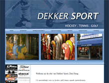 Tablet Screenshot of dekkersport.com